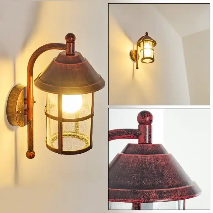Korting Saicourt Buiten muurverlichting Red, Zwart, 1-licht