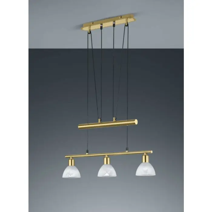 Laatste Versie Trio LEVISTO Hanglamp LED Messing, 3-lichts