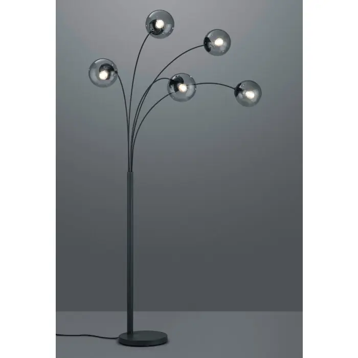 Trio Balini Staande lamp LED Antraciet, 5-lichts Flitsaanbieding