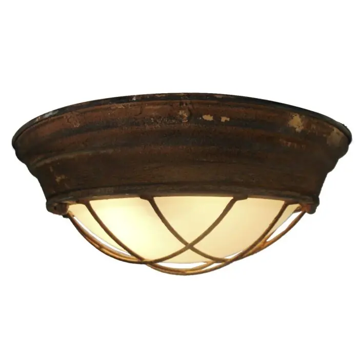 Brilliant TYPHOON Plafondlamp Roest, Zwart, 2-lichts Tijdelijk Beschikbaar
