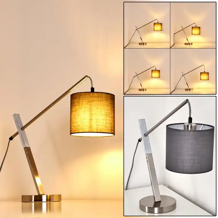 Must-Have Huemoz Tafellamp Nikkel mat, 1-licht