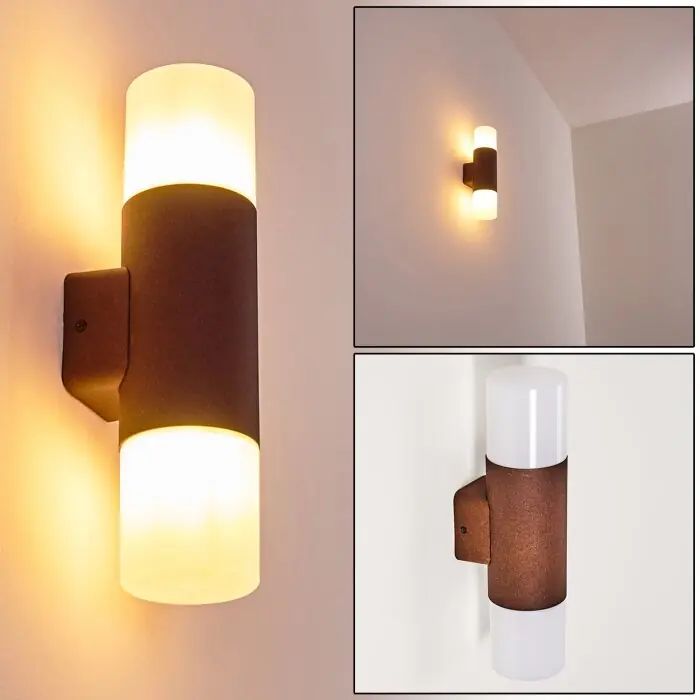 Superprijs Buhrkall Buiten muurverlichting Roest, 2-lichts