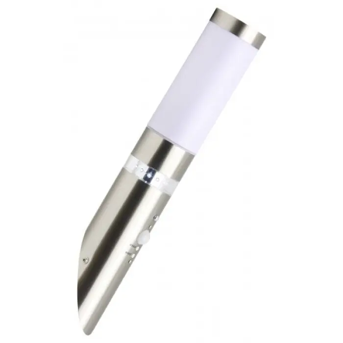 Brilliant Bole Buiten muurfakkel roestvrij staal, 1-licht, Bewegingsmelder Speciale Aanbieding