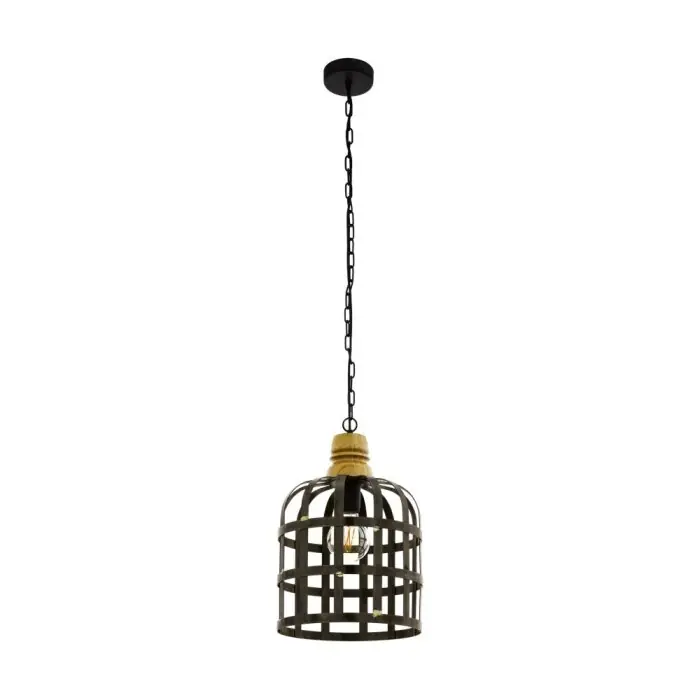 Tijdelijk Beschikbaar EGLO OLDCASTLE Hanger Bruin, Zwart, 1-licht