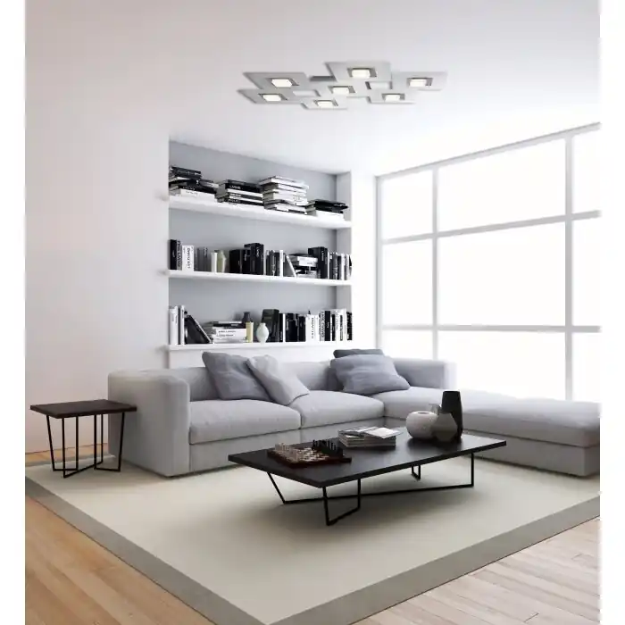 Populair Grossmann KARREE Plafondlamp LED Titan, 7-lichts