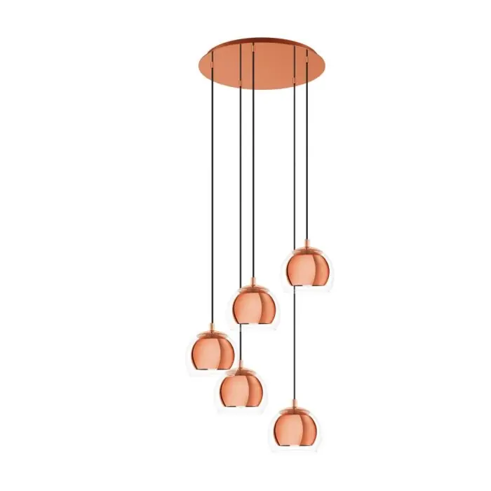 Weekendaanbieding EGLO ROCAMAR Hanger Koperkleurig, 5-lichts