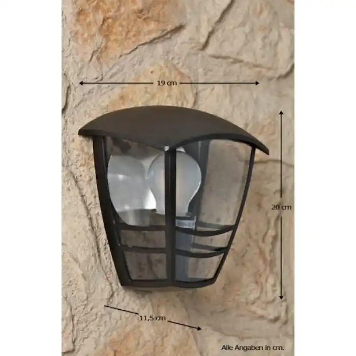 Philips myGarden CREEK Buiten muurverlichting Zwart, Transparant, Helder, 1-licht Betaalbaar
