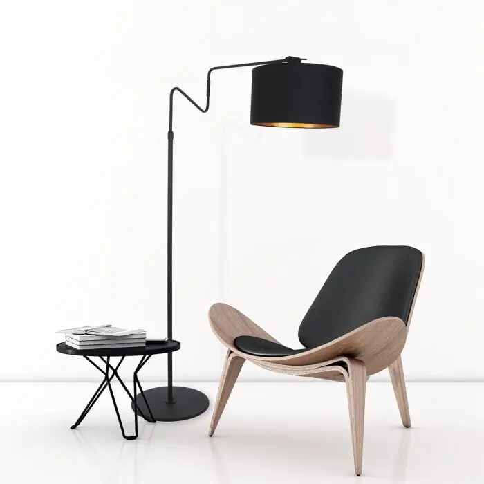 Steinhauer Linstrom Staande lamp Zwart, 2-lichts Goedkoop