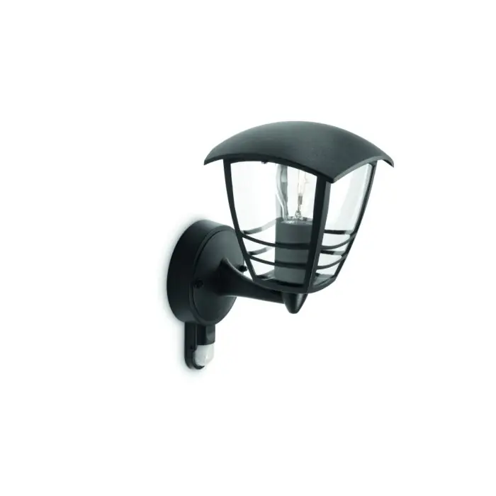 Direct Verzonden Philips myGarden CREEK Buiten muurverlichting Zwart, Transparant, Helder, 1-licht, Bewegingsmelder