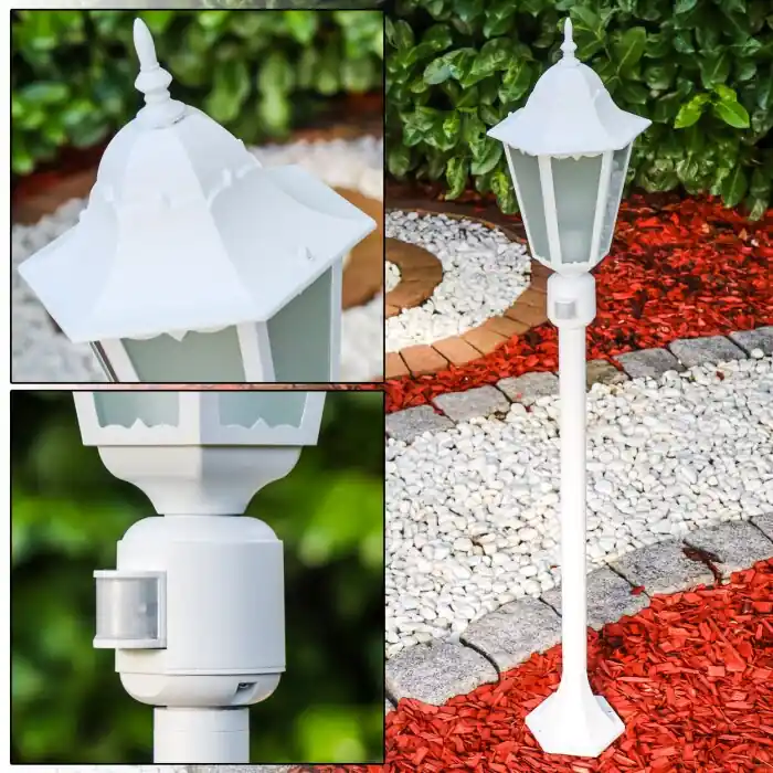 Op = Op Hongkong Frost Buiten staande lamp Wit, 1-licht, Bewegingsmelder