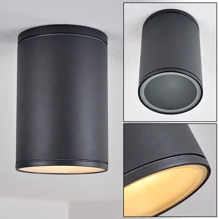 Agua Plafondlamp Zwart, 1-licht Flitsaanbieding