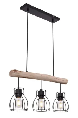 Aanbieding Globo MINA Hanger Zwart, 3-lichts