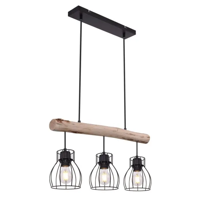Aanbieding Globo MINA Hanger Zwart, 3-lichts