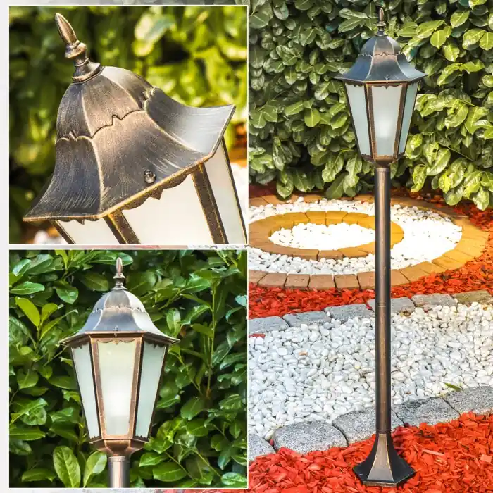Shop Nu Hongkong Frost Buiten staande lamp Bruin, Goud, 1-licht