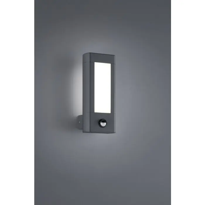 Trio RHINE Buiten muurverlichting LED Antraciet, 2-lichts, Bewegingsmelder Gratis Retour