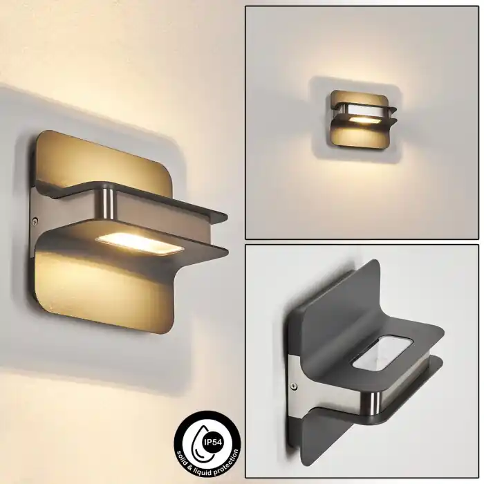 Blanchard Buiten muurverlichting LED Nikkel mat, Zwart, 1-licht Flitsaanbieding