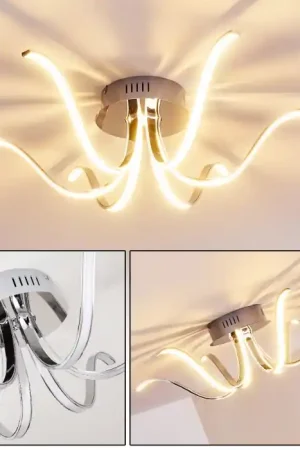 Wikon Plafondlamp LED Chroom, 6-lichts Premium