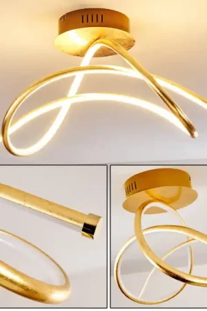 Wengi Plafondlamp LED Goud, 1-licht Speciale Aanbieding