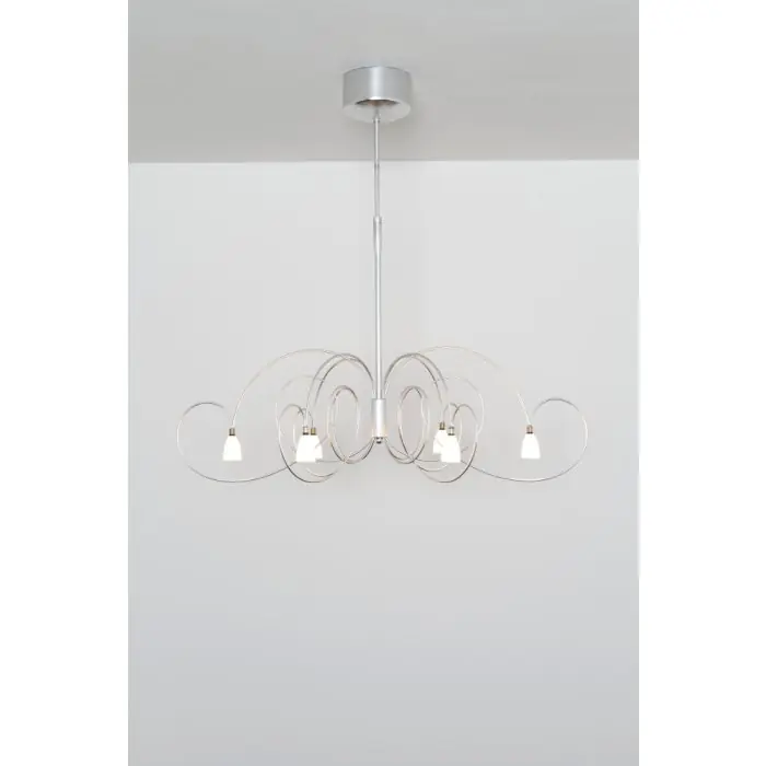 Finale Uitverkoop Holländer ROSASPINA OVAL Hanger Zilver, 6-lichts