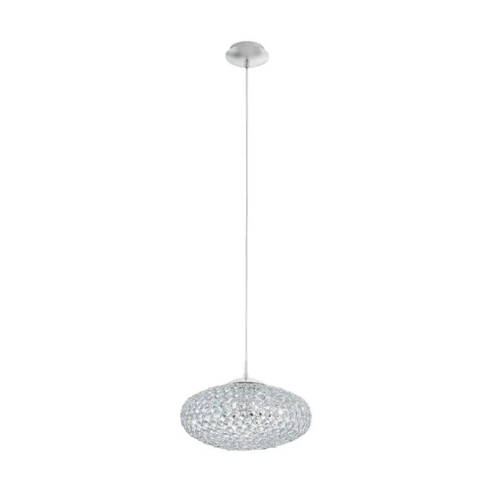 Koopje Eglo CLEMENTE Hanglamp Chroom, Kristaloptiek, 1-licht