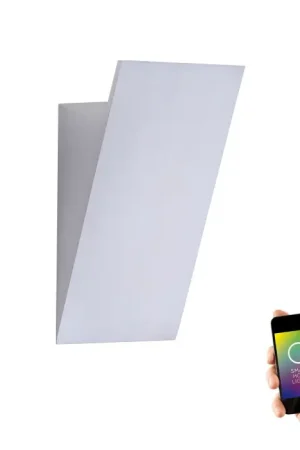 Beperkte Voorraad Paul Neuhaus Q-WEDGE Wandlamp LED Aluminium, 1-licht, Afstandsbediening, Kleurwisselaar
