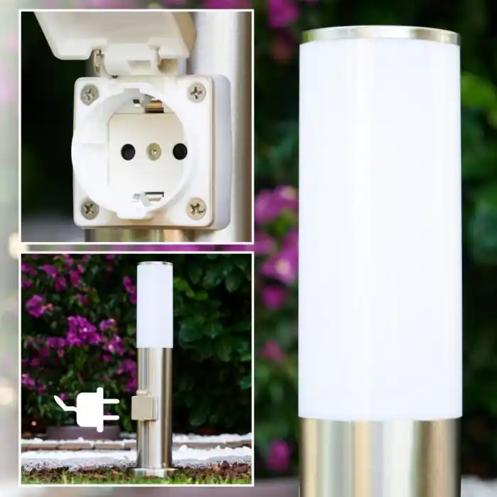 Caserta Staande lamp, Pad licht Roestvrijstalen kleur, Wit, 1-licht Hete Deal