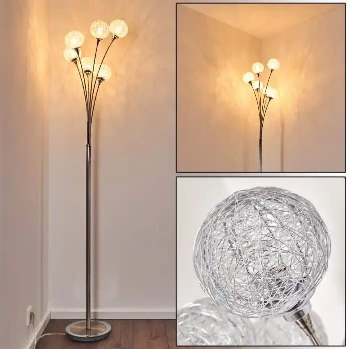 Kitee Staande lamp roestvrij staal, 6-lichts Aanbieding