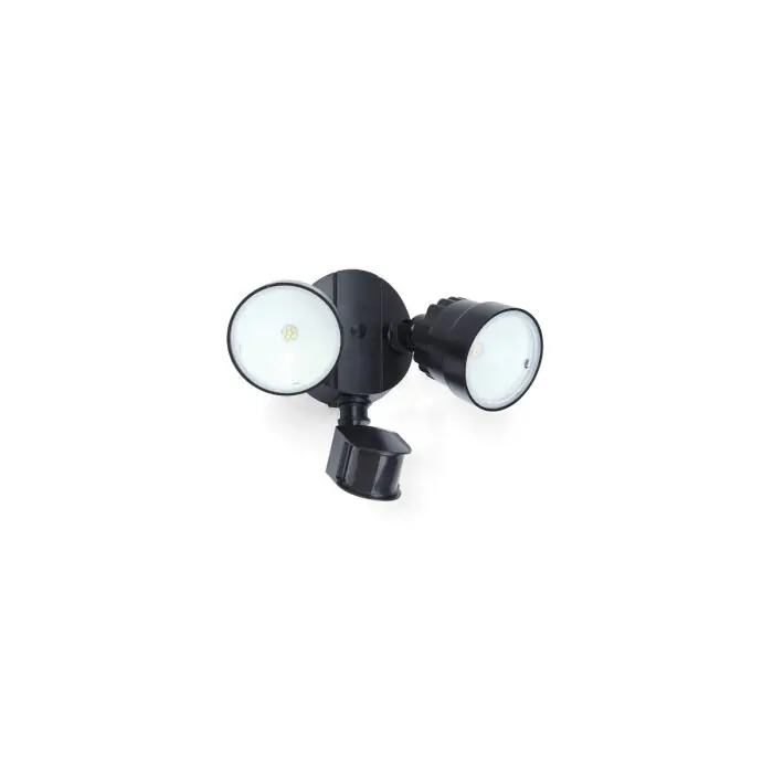 Lutec SHRIMP Buiten muurverlichting LED Zwart, 2-lichts, Bewegingsmelder Rechtstreeks Van De Fabrikant