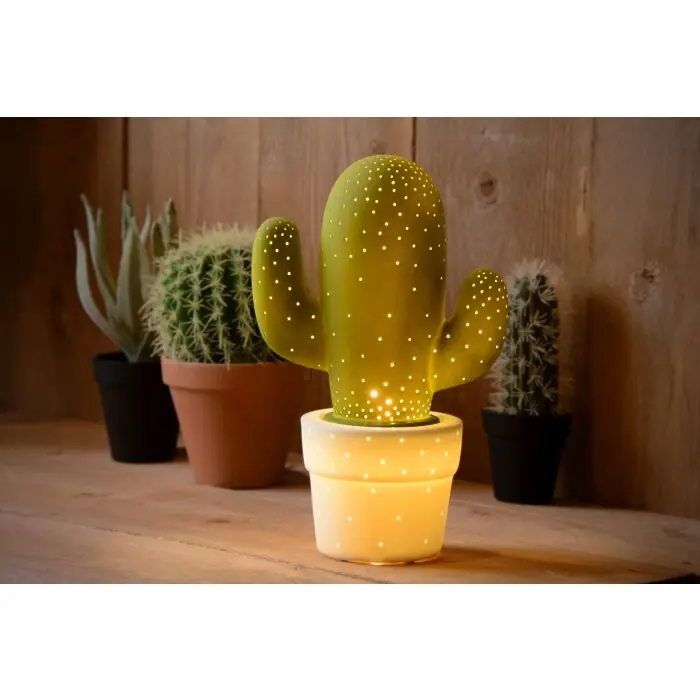 Populair Lucide CACTUS Tafellamp Groen, 1-licht