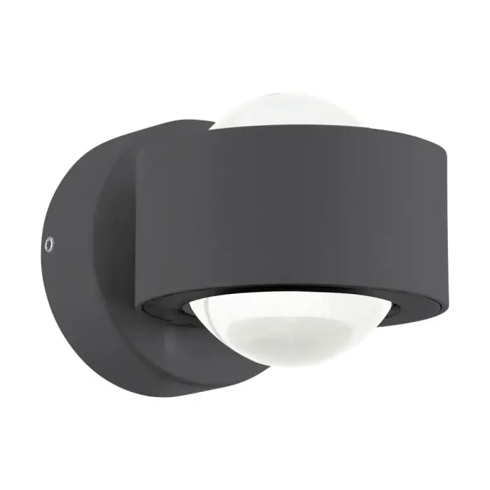 Finale Uitverkoop Eglo ONO 2 Muurlamp LED Antraciet, 2-lichts