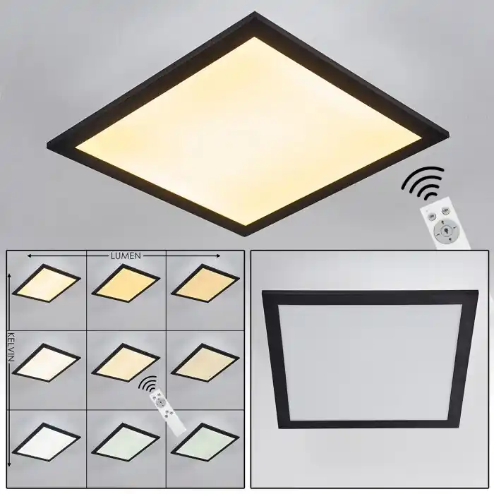 Op = Op Essaouira Plafondlamp LED Zwart, 1-licht, Afstandsbediening