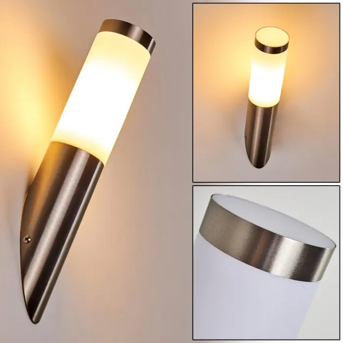Norburg Buiten muurverlichting Roestvrijstalen kleur, 1-licht Exclusieve Aanbieding