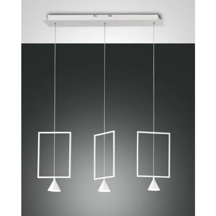 Favoriet Fabas Luce Sirio Hanglamp LED Wit, 3-lichts