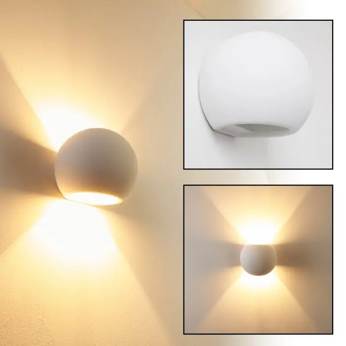 Flot Muurlamp Wit, 1-licht Seizoensaanbieding