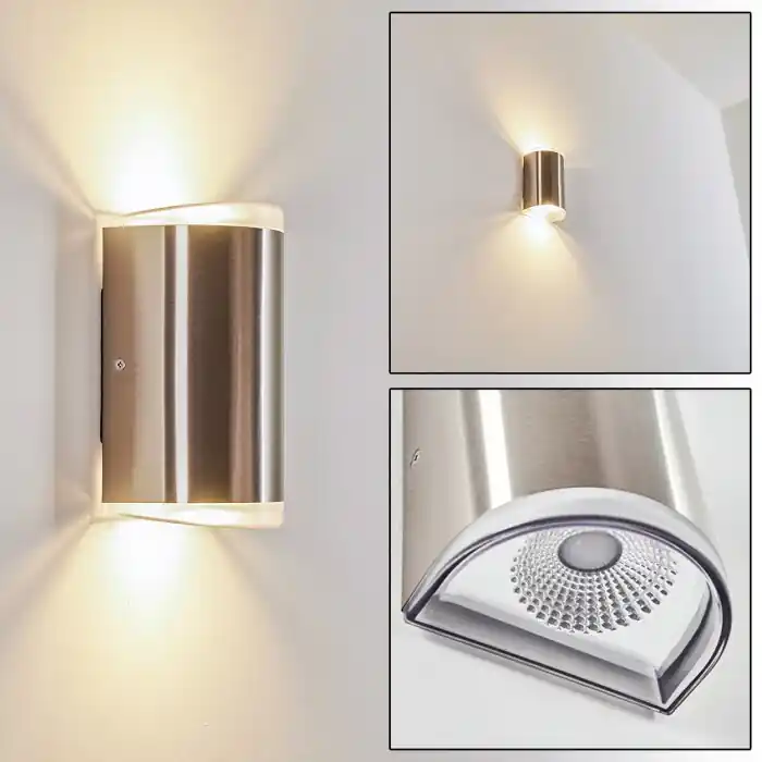 Gratis Retour Rumar Buiten muurverlichting LED roestvrij staal, 1-licht