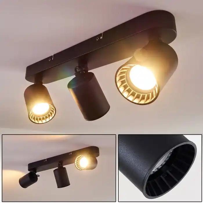 Gratis Retour Kullaberg Plafondlamp Zwart, 3-lichts