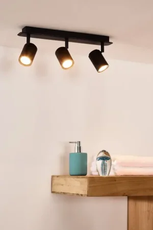 Aanbieding Lucide LENNERT Plafond spot LED Zwart, 3-lichts