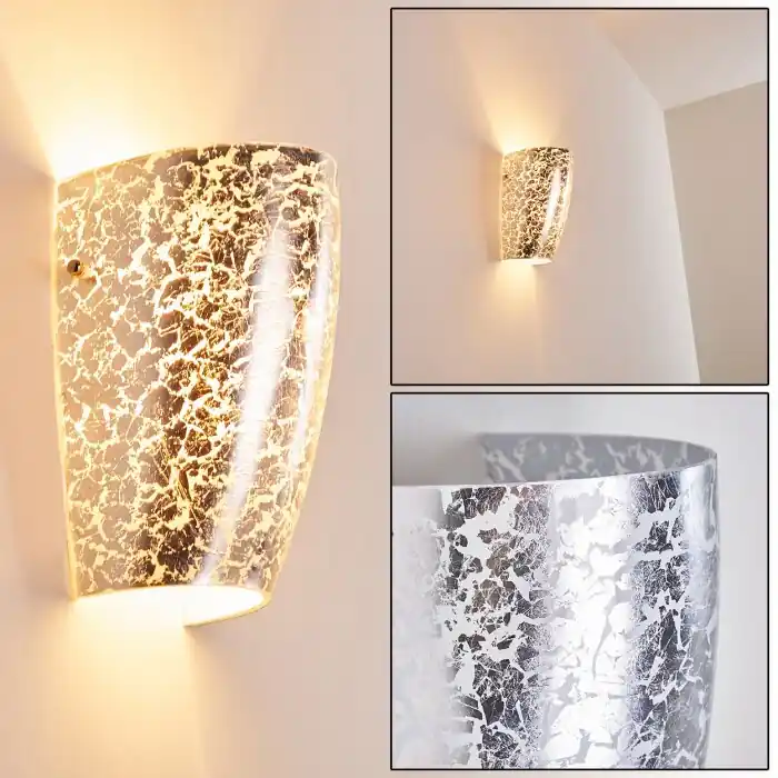 Severo Muurlamp Zilver, 1-licht Laatste Versie