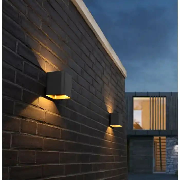 Nieuw Lutec DODD Muurlamp LED Antraciet, 2-lichts