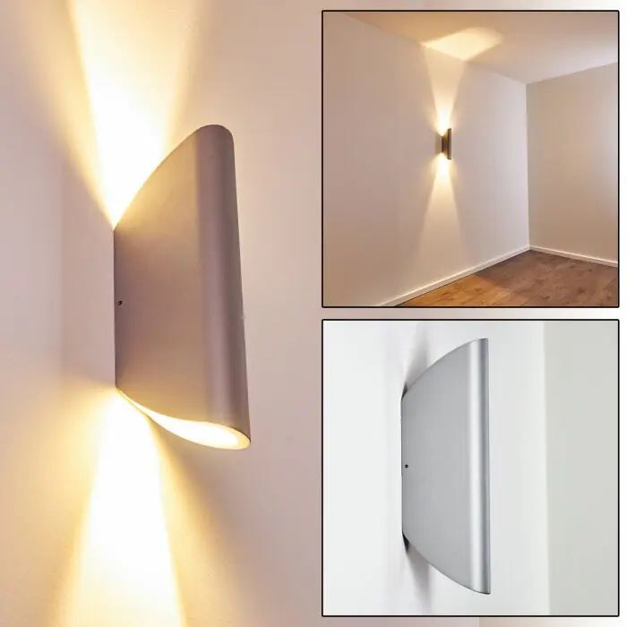 Laatste Kans Gatunga Buiten muurverlichting LED Zilver, 2-lichts