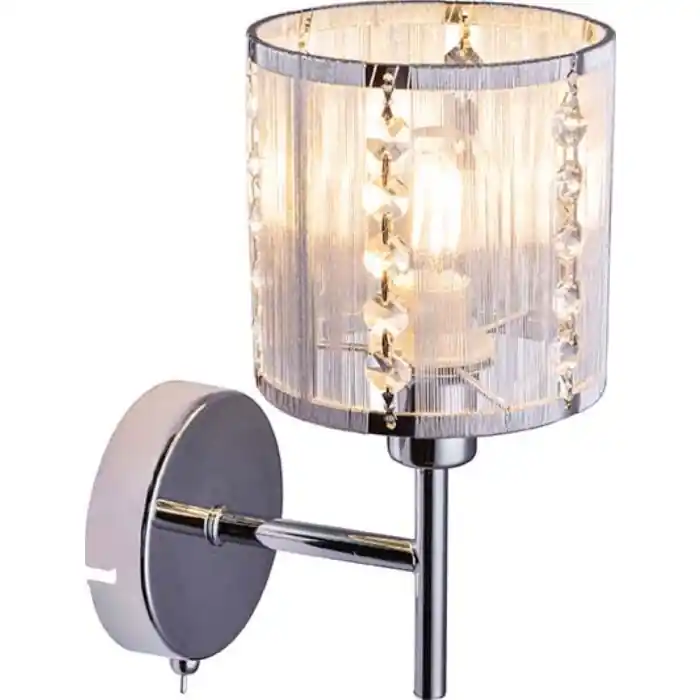 Express Levering Globo WUBA Muurlamp Chroom, 1-licht