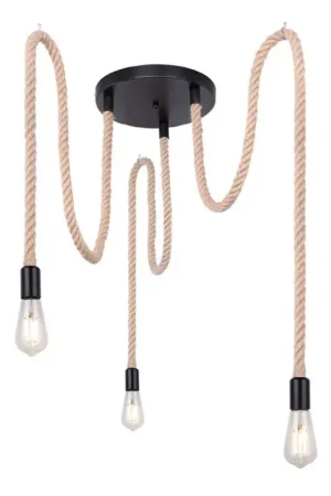 Globo ULLEU Hanger Bruin, Zwart, 3-lichts Weekendaanbieding