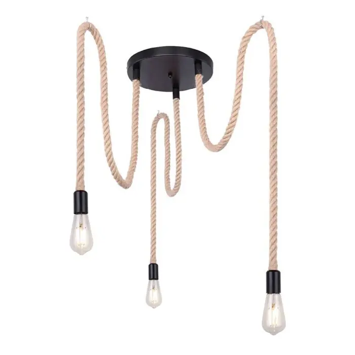 Globo ULLEU Hanger Bruin, Zwart, 3-lichts Weekendaanbieding