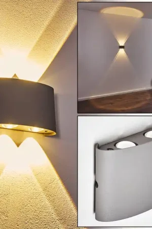 Abaiang Buiten muurverlichting LED Grijs, 1-licht Tijdelijk Beschikbaar