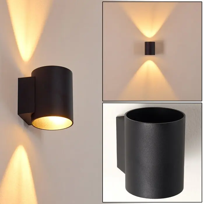Merkproduct Letsbo Muurlamp Zwart, 1-licht