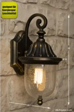 Actieprijs Rabalux Sydney Buiten muurverlichting Transparant, Helder