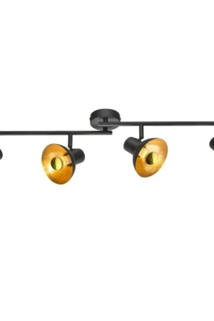 Aanbieding Globo Lotte Plafond straler LED Zwart, 4-lichts