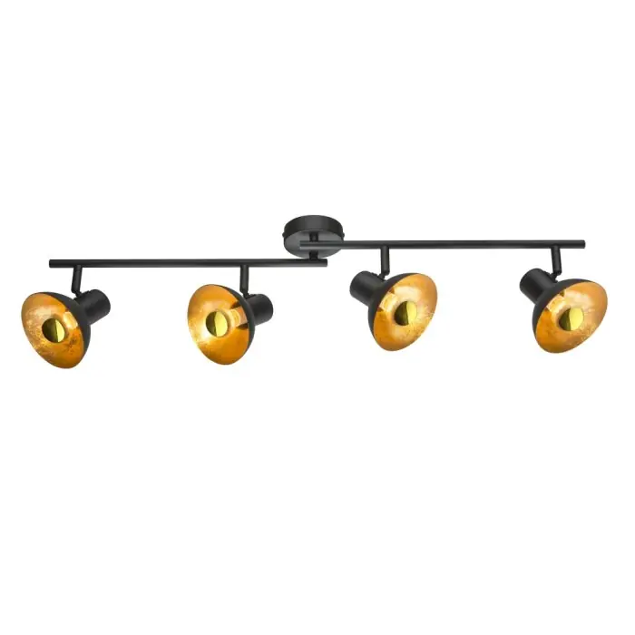 Aanbieding Globo Lotte Plafond straler LED Zwart, 4-lichts