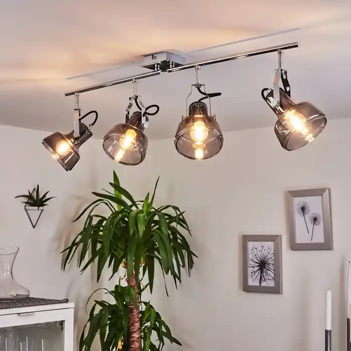 Lulea Plafondlamp Chroom, 4-lichts Laatste Kans