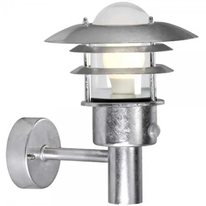 Weekendaanbieding Nordlux LØNSTRUP Buiten muurverlichting Gegalvaniseerd, 1-licht, Bewegingsmelder